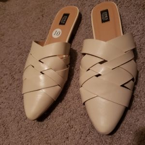 Cream colored mules